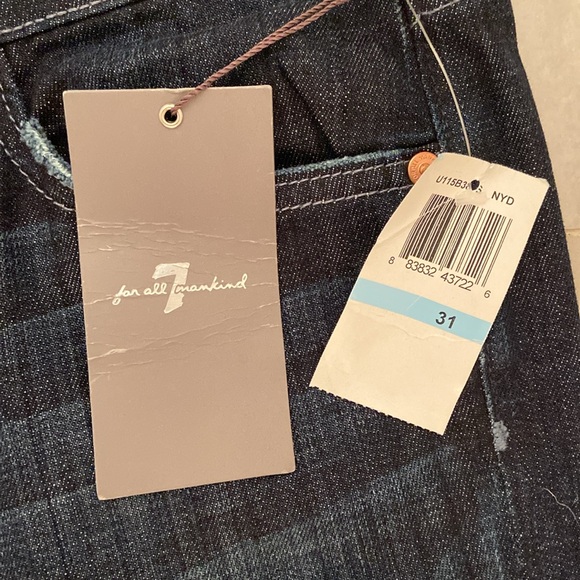 7 For All Mankind Dojo Flare, Blue 7 Pocket, Made in USA, 31x34, NWT $229 MSRP - Picture 13 of 13